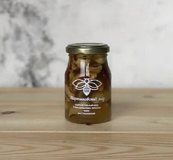 Сырой горный мёд с бразильским орехом, Мартыновский мёд «Весенняя свежесть», 140 гр. Оборотная тара