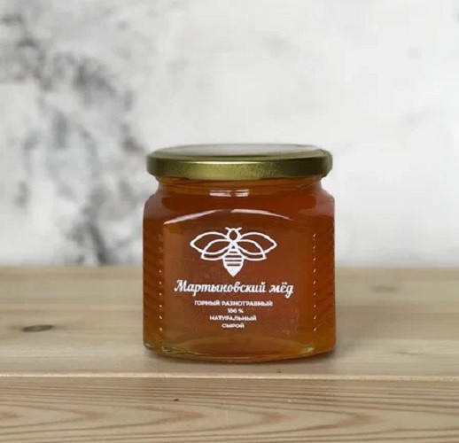 Мед горный "Летняя мечта" 600 гр. Мартыновский мед. Оборотная тара