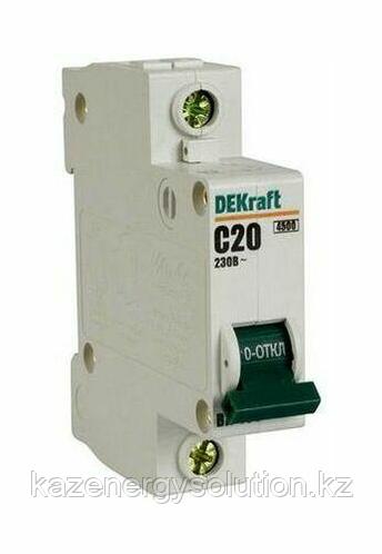 Автоматический выключатель DEKraft ВА-101 1P 20А (C) 4.5кА, 11055DEK ...