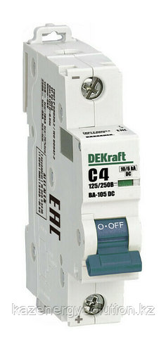 Автоматический выключатель DEKraft ВА-105 1P 4А (C) 10кА, 13376DEK (id ...