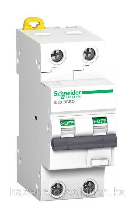 Дифавтомат Schneider Electric Acti9 2P 10А ( C ) 15 кА, 30 мА ( A-SI ), A9D27210 - фото 1 - id-p106231345
