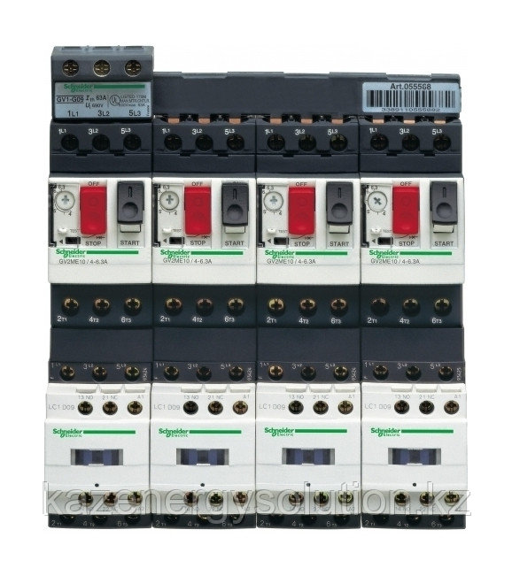 Пускатель Schneider Electric TeSys GV2DM 6.3А, 2.2кВт 400/24В - фото 1 - id-p106228109