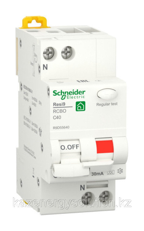 Дифавтомат Schneider Electric Resi9 1P+N 40А ( C ) 6 кА, 30 мА ( A ), R9D55640 - фото 1 - id-p106219646