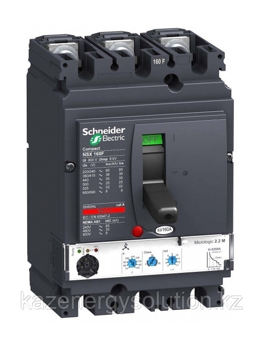 Силовой автомат Schneider Electric Compact NSX 160, Micrologic 2.2, 36кА, 3P, 40А - фото 1 - id-p106234126