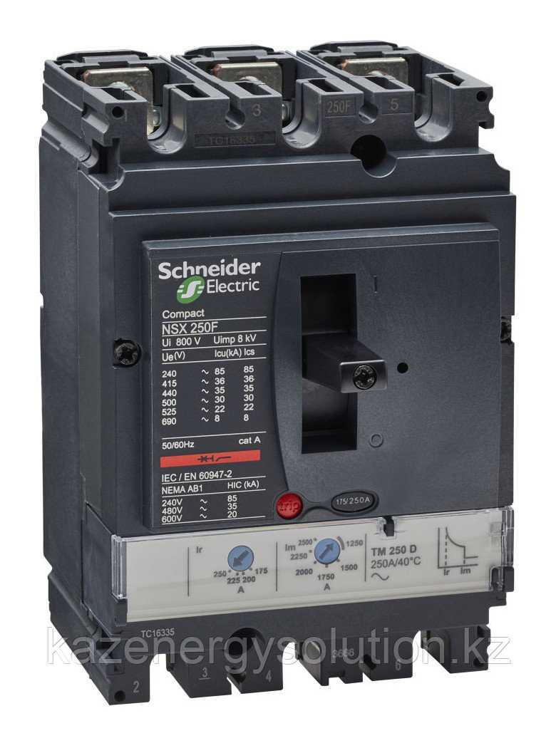 Силовой автомат Schneider Electric Compact NSX 250, TM-D, 36кА, 3P, 250А - фото 1 - id-p106234280