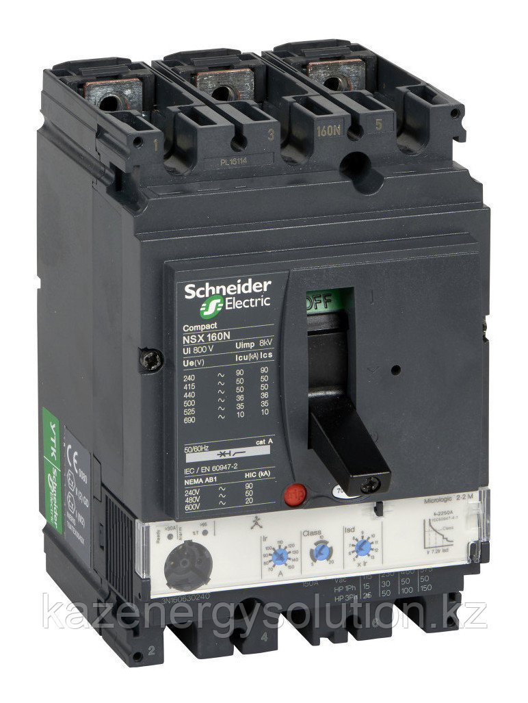Силовой автомат Schneider Electric Compact NSX 160, Micrologic 2.2 M, 50кА, 3P, 100А - фото 1 - id-p106234722