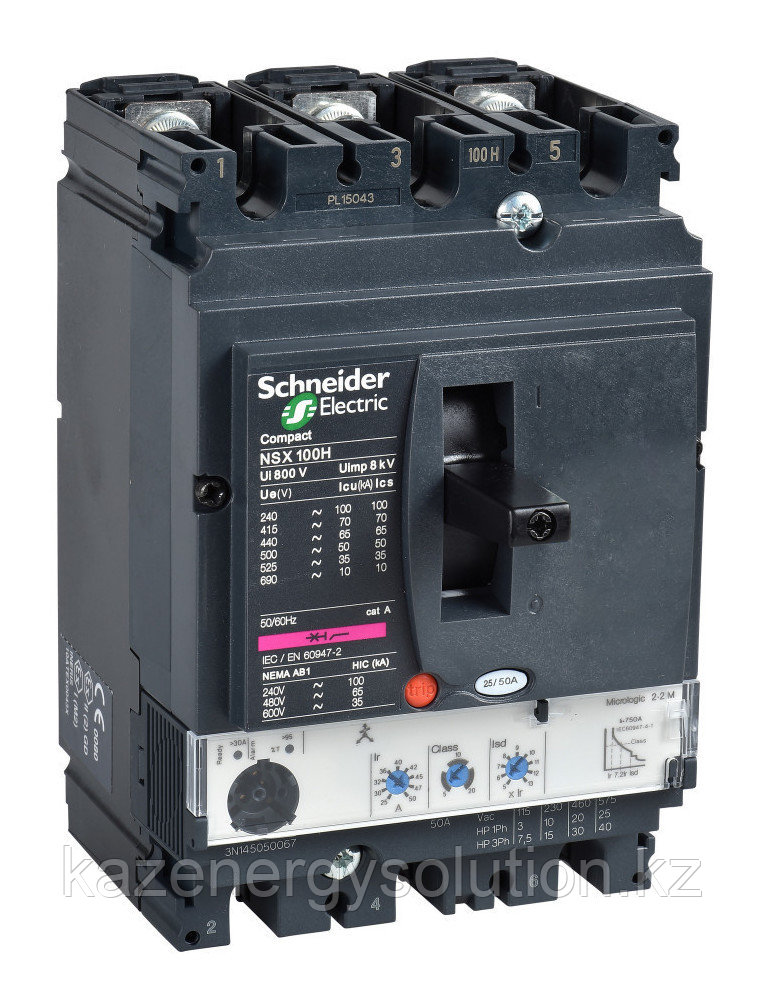 Силовой автомат Schneider Electric Compact NSX 100, Micrologic 2.2 M, 50кА, 3P, 25А - фото 1 - id-p106234743