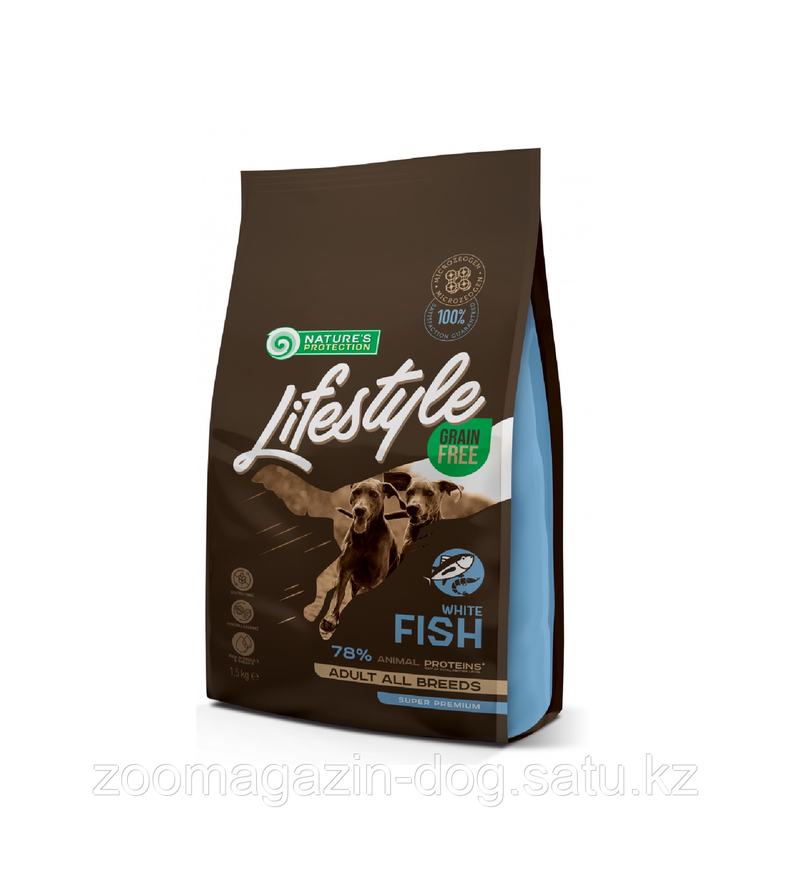 Lifestyle Grain Free White Fish  Adult для собак с рыбой,1,5кг