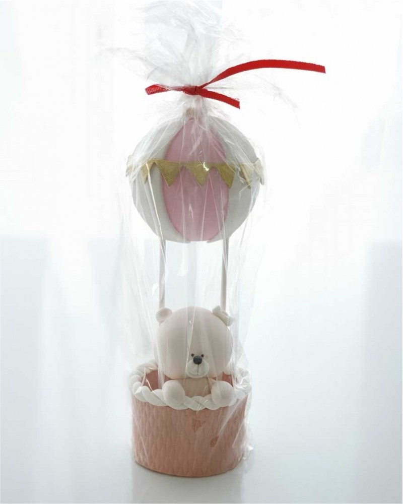 Сахарная фигурка из мастики «Тедди на розовом воздушном шаре» - фото 1 - id-p50034974