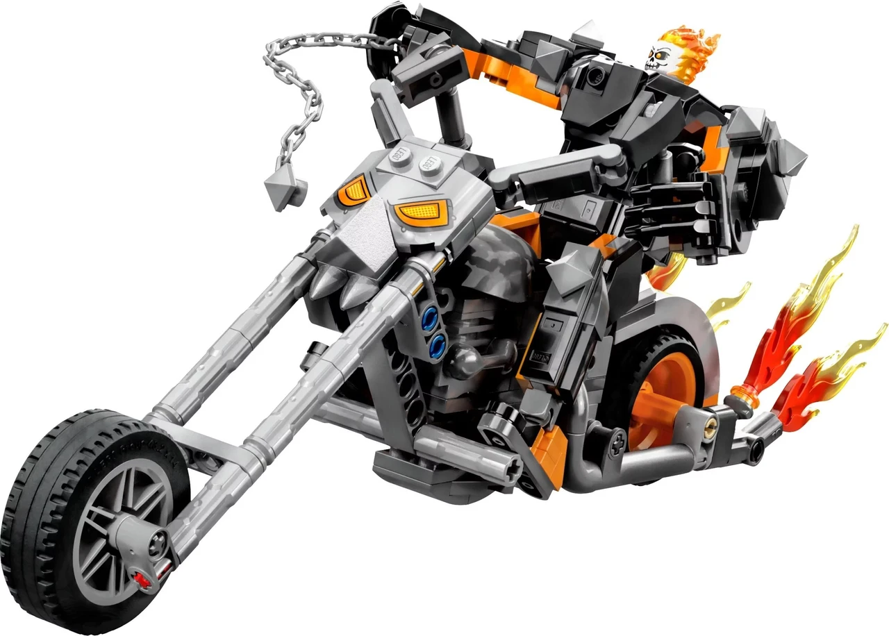 Lego Супер Герои Призрачный гонщик с роботом и мотоциклом