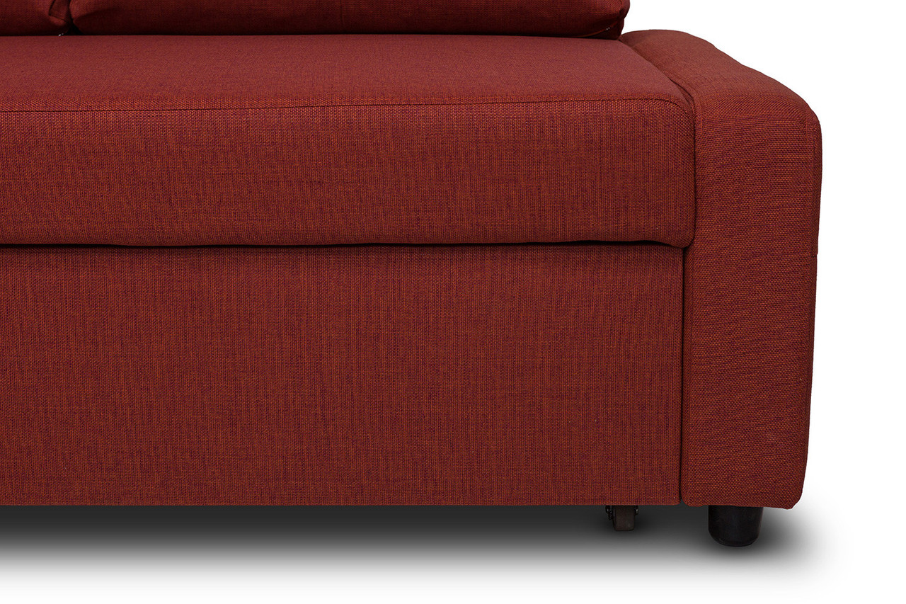 Угловой диван-кровать Поло, Терракотовый - фото 5 - id-p106245230