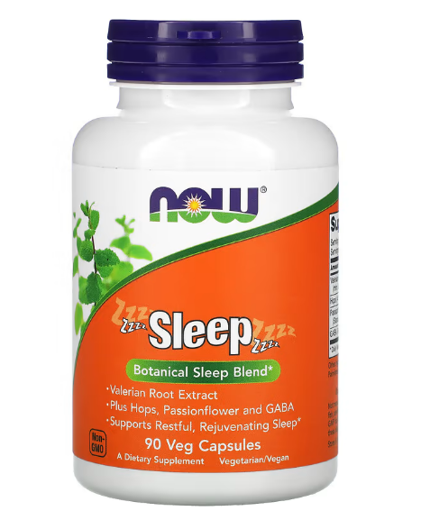 Now Foods, Sleep, растительная смесь для сна, 90 растительных капсул