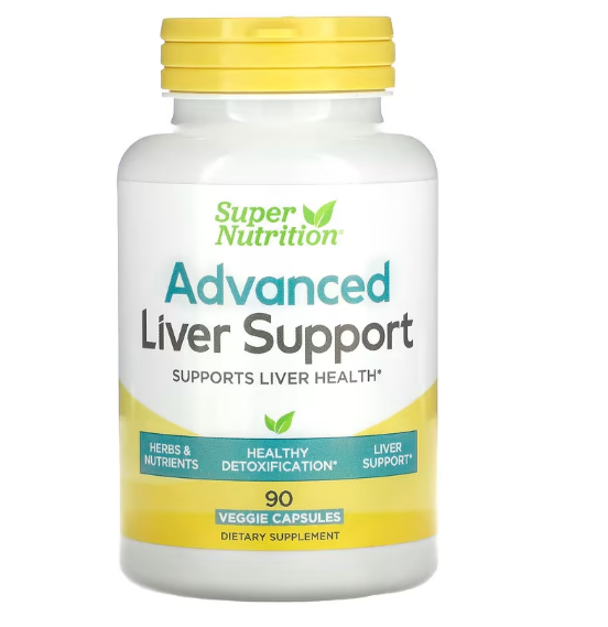 Super Nutrition, Advanced Liver Support, улучшенная поддержка печени, 90 вегетаринских капсул