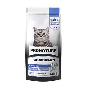 Pronature Weight Protect Sterilised Anchovy для стерилизованных кошек с анчоусами, 1,5кг