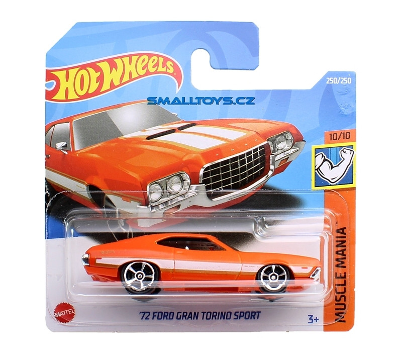 Hot Wheels Модель Ford Gran Torino Sport '72, оранжевый - фото 1 - id-p106273926