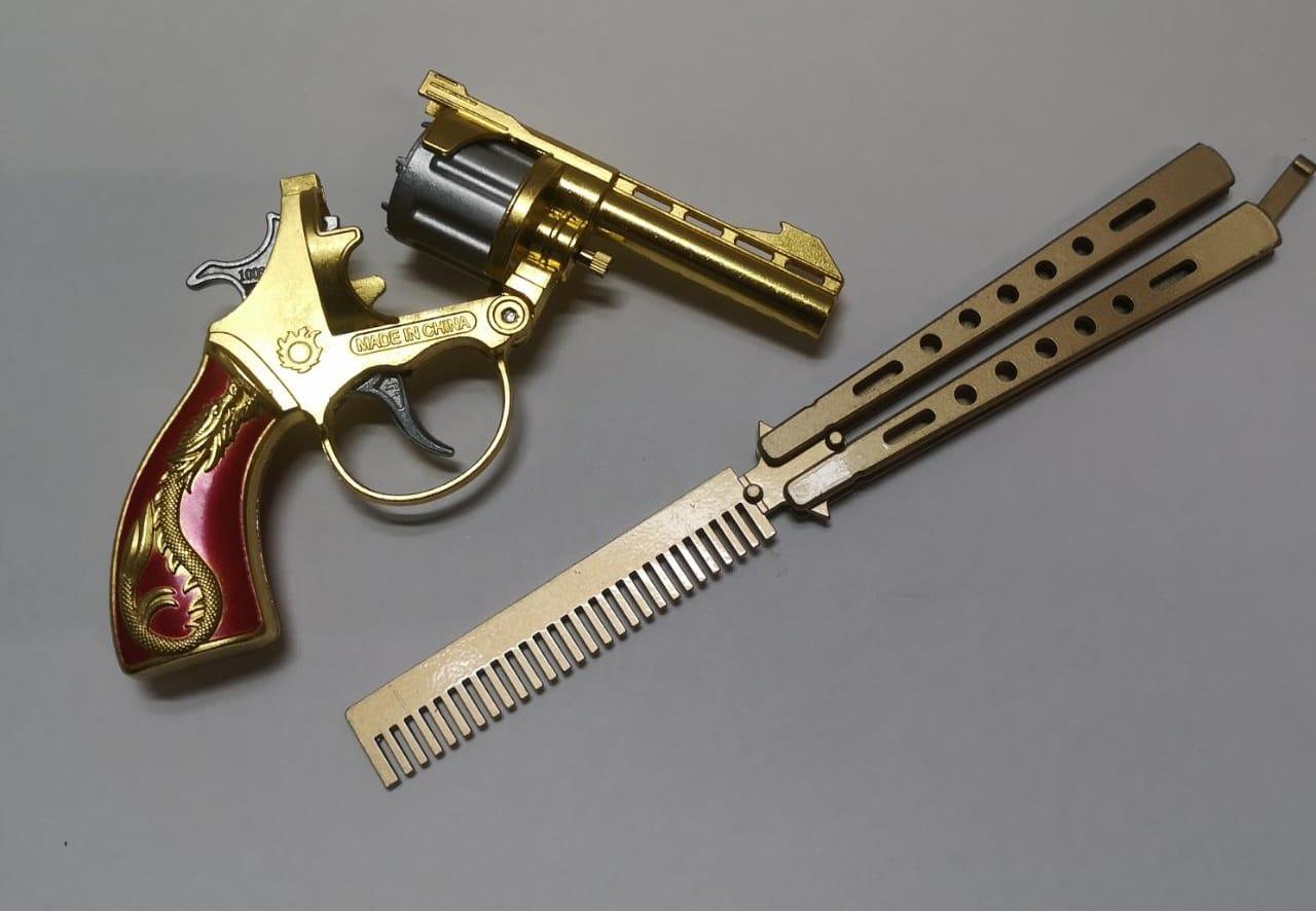 Набор пистолет с пистонами нож бабочка - фото 3 - id-p106280706