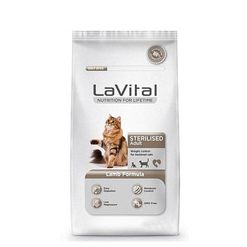 Lavital STERILISED Lamb для стерилизованных кошек с ягненком, 1,5 кг