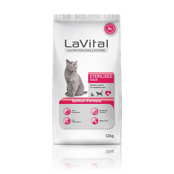 Lavital Sterilised Adult Salmon для стерилизованных кошек с лососем 12 кг