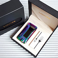 Электроимпульсная USB зажигалка "LIGHTER", перламутровая.