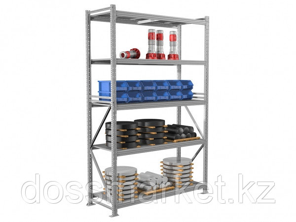 Складской стеллаж MS Pro 3000/1500x800, металлический, сборно-разборный ...