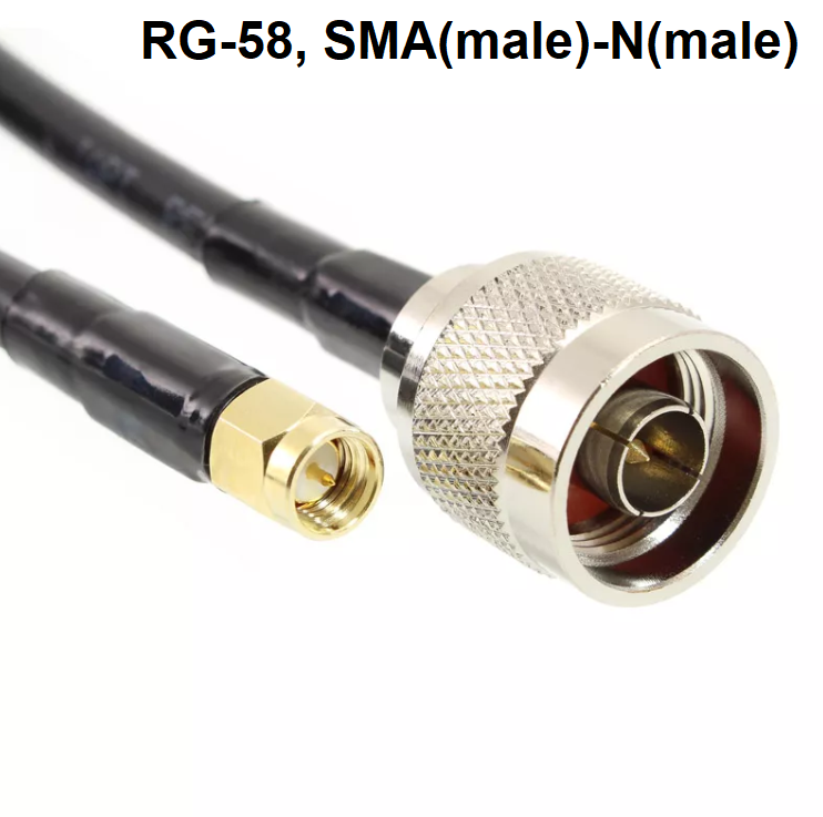 Кабельная сборка RG-58 SMA(male)-N(male) 3 метра - фото 1 - id-p106286524