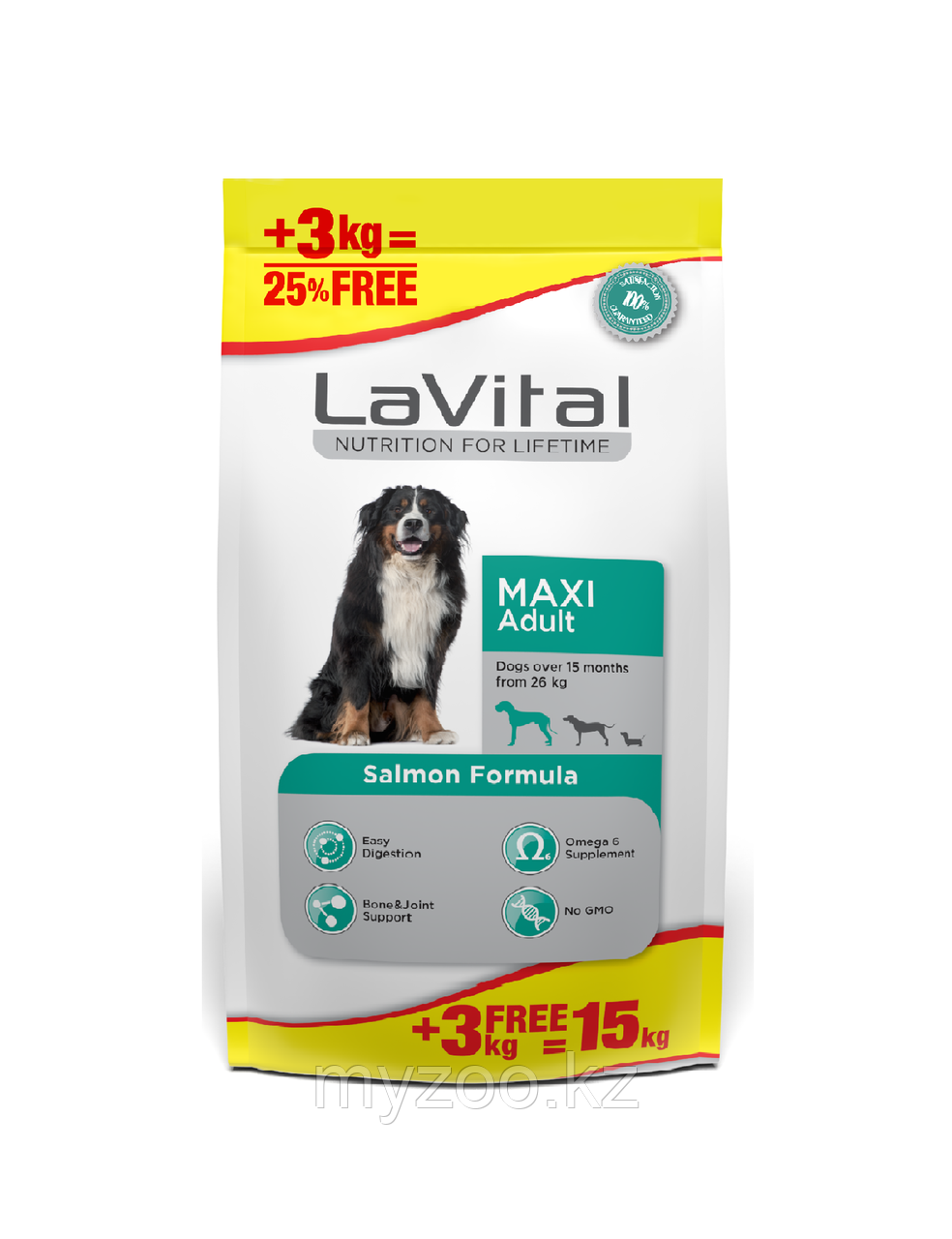 Lavital MAXI ADULT SALMON для собак крупных пород с лососем, 12кг+3кг