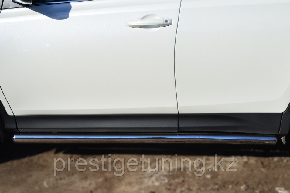 Пороги труба d63 (вариант 3) Toyota RAV-4 2012-15 - фото 3 - id-p106281826