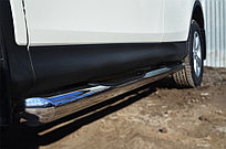 Пороги труба d76 с накладкой (вариант 1) Toyota RAV-4 2012-15