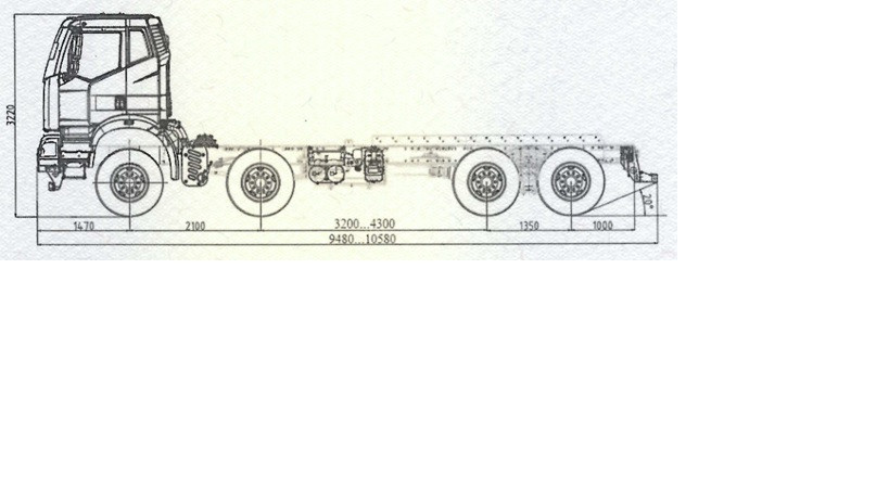 Шасси 8x4 FAW CA3310P66K24T4E5 J6 - фото 6 - id-p106288413