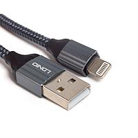 Интерфейсный кабель LDNIO Lightning LS432 2.4A TPE Алюминий 2м Чёрный