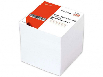 Блок для записей KUVERT белый 9х9 см, 800 листов
