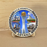 Тарелка деревянная 20 см, с фото Астана 3