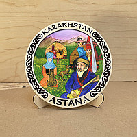 Тарелка деревянная 20 см, с фото Астана 18