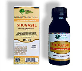 SHUGASIL настойка прополиса с травами при сахарном диабете, 100 мл