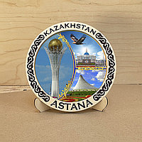 Тарелка деревянная 15 см, с фото Астана 2