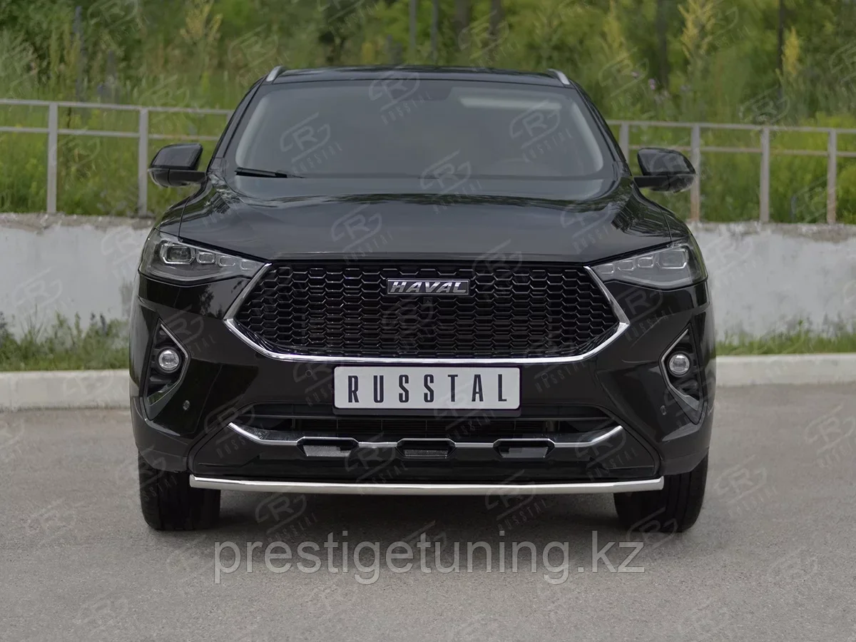 Защита переднего бампера d42 секции Haval F7X 2019-22