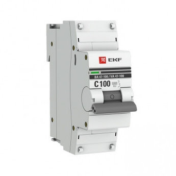 Автоматический выключатель 1P 100А (C) 10kA ВА 47-100 EKF PROxima