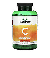 Swanson витамин С с шиповником, 500мг, 250 капсул