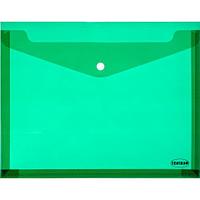 Папка-конверт на кнопке, А4, 0,16 мм, раздвигающийся, прозрачно-зеленый, Centrum