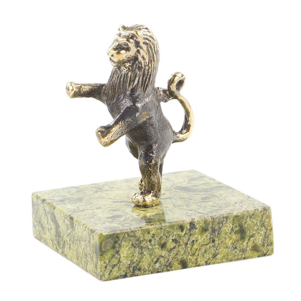 Настольная статуэтка "Лев на двух лапах" камень бронза 120025 - фото 2 - id-p80871427