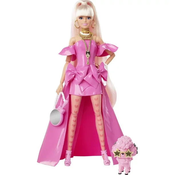 Кукла Барби Экстра в розовом платье с домашним животным - фото 2 - id-p106318996