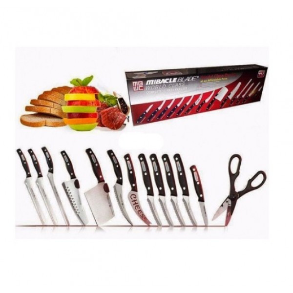 Набор кухонных ножей MIBACLE BLADE World Class13 штук - фото 3 - id-p106319140