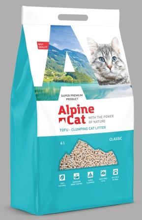 Alpine cat 6л / 2,6 кг КЛАССИК КОМКУЮЩИЙ НАПОЛНИТЕЛЬ ТОФУ - фото 1 - id-p106320354