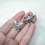 Навеска Цветок с фианитами, 25×20мм, фото 2