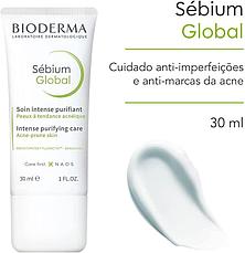 Крем Bioderma Sebium Global Крем для проблемной кожи против воспалений и черных точек 30 мл, фото 2