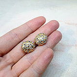 Бусина с фианитами, 13х11х7мм, фото 2