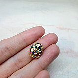 Бусина с фианитами, 13х11х7мм, фото 3