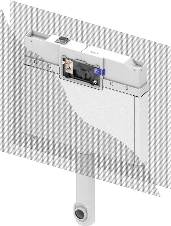 Сливной бачок TECEbox Octa, 8 см, для напольного унитаза, с арматурной сеткой, высота установки 1110 мм - фото 1 - id-p106325361