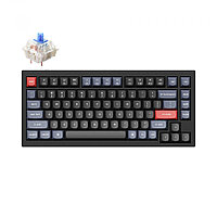 Клавиатура Keychron Q1 QMK HotSwappable Gateron Phantom Blue RGB Knob Black