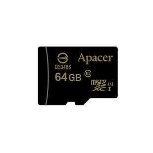 Карта памяти Apacer AP64GMCSX10U1-R 64GB + адаптер